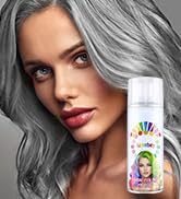 Halloween Hair Spray,Temporary Hair Color Spray for Women Kids Men,Washable Hairspray,Colored Hair Spray,Color Hairspray for Halloween,Party,Cosplay,Christmas Day (01Gray)
