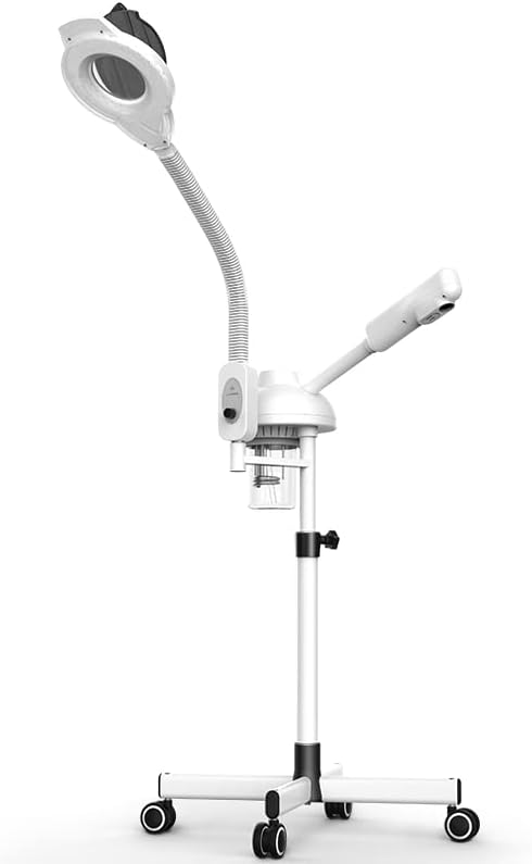 TASALON Professional 2 in 1 Facial Steamer With 5X Magnifying Foldable Arm, Ozone Mist Steamer for Face, Salon Spa Beauty Skin Care Equipment