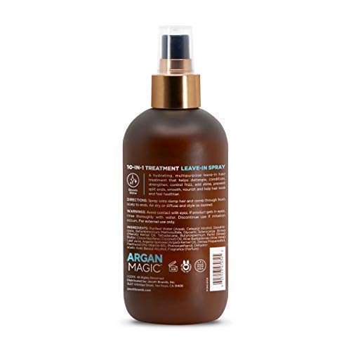 Argan Magic Hair Treatment & Stylizing Spray, 10 in 1, Made in USA, Paraben Free, Cruelty Free - 8 oz (2 Pack)