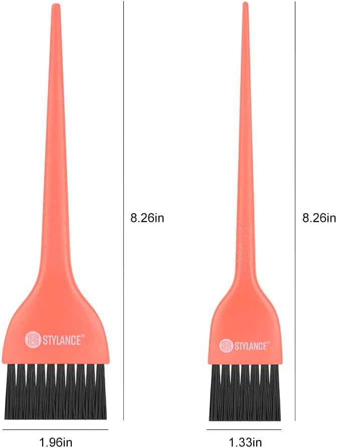 5 Pieces Hair Dye Coloring Kit- Hair Tinting Bowl, Hair Dye Brush, Measuring Cup, For Salon Use & Home DIY Dyeing Tools (Orange)