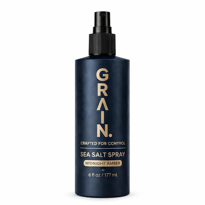 Grain Sea Salt Spray for Men | Texturizing and Volumizing Sea Salt Spray for Hair | Lightweight Volume Mist | Natural Texture | Flexible Hold | Unique Product Formula For all Hair Types | 6floz/177mL