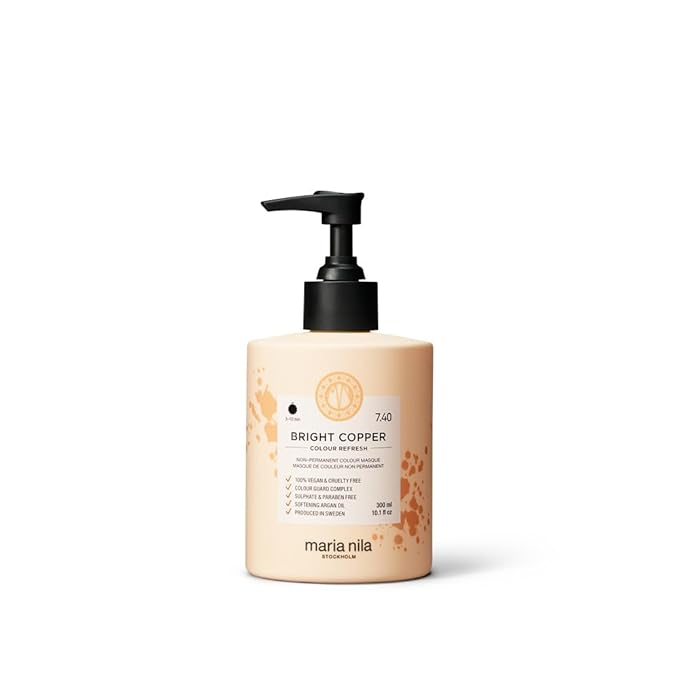Maria Nila Color Refresh Bright Copper, 10.1 Fl Oz / 300 ml, Copper Color Bomb, Semi-Permanent Pigments, 100% Vegan & Sulfate/Paraben free