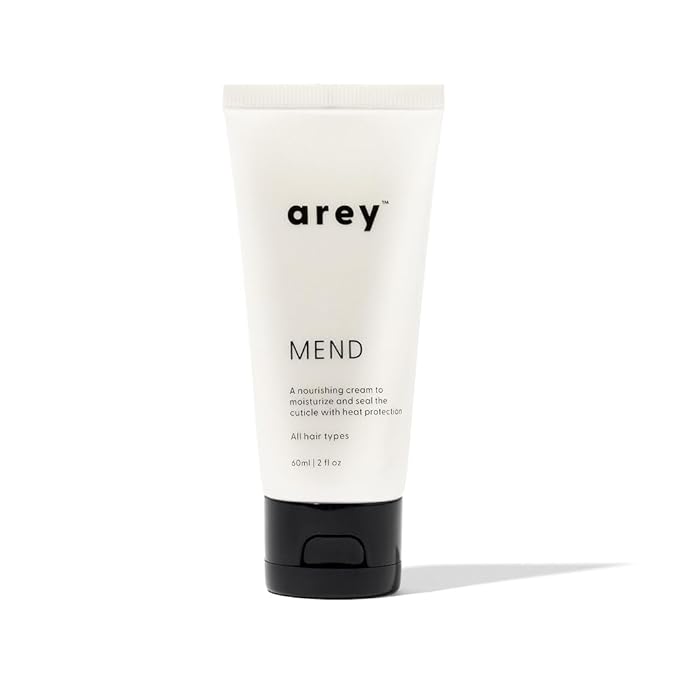Arey Mend Heat Protectant Leave-In Conditioner | Detangles, Rehydrates, Strengthens and Protects Hair up to 450°F | Vegan, Cruelty-Free & Gluten-Free (2 Fl Oz)