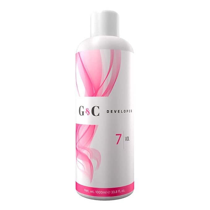 Gel and Cream 7 Volume Professional Lightening System Peroxide Developer infused with Collagen - Great for Sensitive Scalps - Made in Italy 33.8oz / 1lt