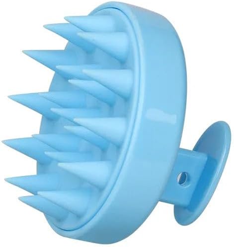 Silicone Scalp Massager for Hair Growth – Shampoo Brush for Shower, Dandruff & Dry Scalp Relief – Soft Silicone Hair Scrubber Lake-Blue