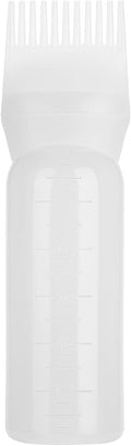 Professional Hair Color Applicator Bottle Set, White Plastic Comb Dispensing Tools for Salon Beauty Hair Dye and Oil Application