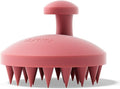 SXNSE - Revive Silicone Scalp Massager, Cherry - Manual Hair & Scalp Scrubber for Dandruff, Buildup, Itch, & Hair Growth - Soft Exfoliating Silicone Bristles for Wet & Dry Hair, Flake-Free Finish