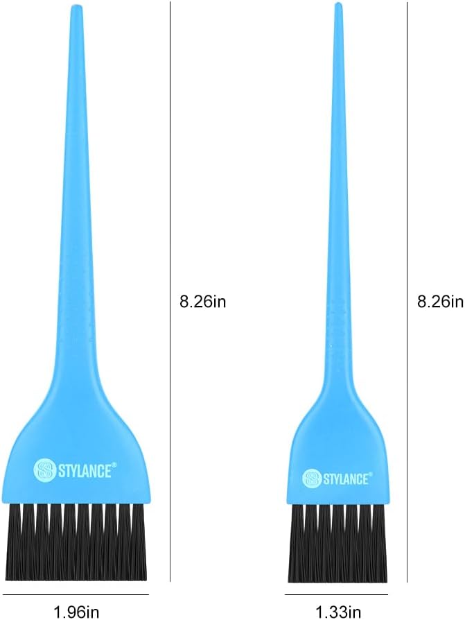5 Pieces Hair Dye Coloring Kit- Hair Tinting Bowl, Hair Dye Brush, Measuring Cup, For Salon Use & Home DIY Dyeing Tools (Blue)