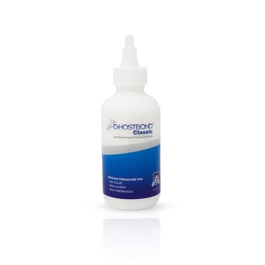 GHOSTBOND Classic Hair Replacement Adhesive 5oz - Invisible Wig Bonding Glue: Water & Oil-Resistant, Non-Toxic, Strong Hold For Secure and Natural-Looking Poly & Lace, Wigs & Toupee Systems