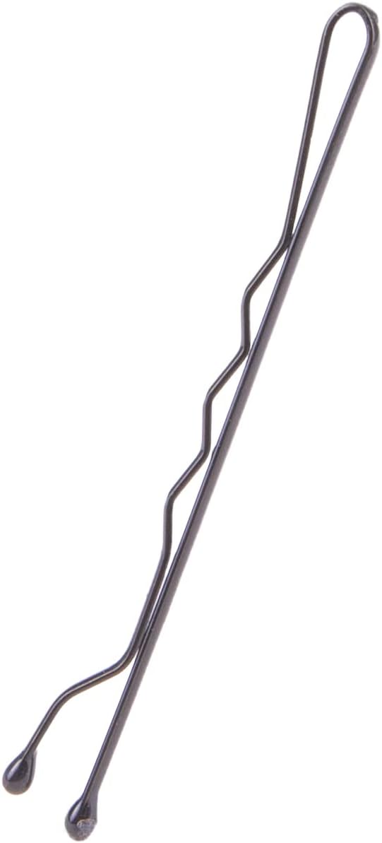 Amazon Basics Bobby Pins, Black Hair Pins for all Hair types, 72 Count