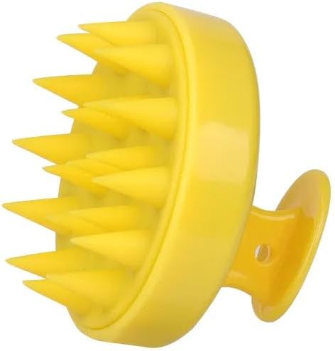 Silicone Scalp Massager for Hair Growth – Shampoo Brush for Shower, Dandruff & Dry Scalp Relief – Soft Silicone Hair Scrubber White