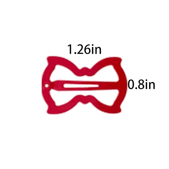 ECADY 100-Piece Metal Snap Hair Clips for Girls, Toddlers, and Kids, Hair Bow Barrettes Perfect for Fine Hair, Thick Hair, and More - Featuring Fun Bow Designs