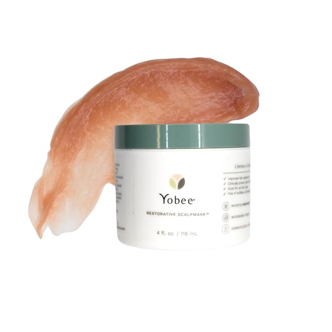 Yobee Restorative Scalp Mask - Dry Scalp Treatment Hair Mask - Probiotic Extracts, Organic Honey, Turmeric, Vitamin B12 - Natural Dry, Itchy, Sensitive Scalp and Dandruff Relief - for Adults, 4 fl oz