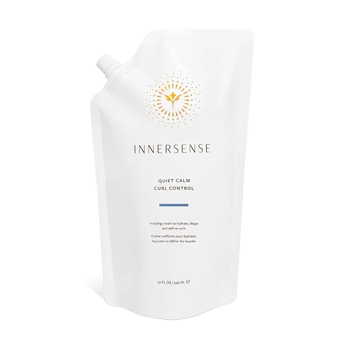 INNERSENSE Organic Beauty - Natural Quiet Calm Curl Control | Non-Toxic, Cruelty-Free, Clean Haircare (Refill Pouch, 32 fl oz | 946 ml)