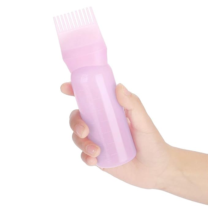 Yinhing Hair Dyeing Bottle, Hair Color Applicator Bottle, 3 Colors Hair Dyeing Bottle Brush Shampoo Hair Color Oil Comb Applicator Tool for Salon Home Supplies ()
