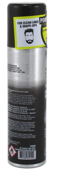 Tintation Temporary Hair Color Spray, Darkest Brown, 2.82 oz (Pack of 1)