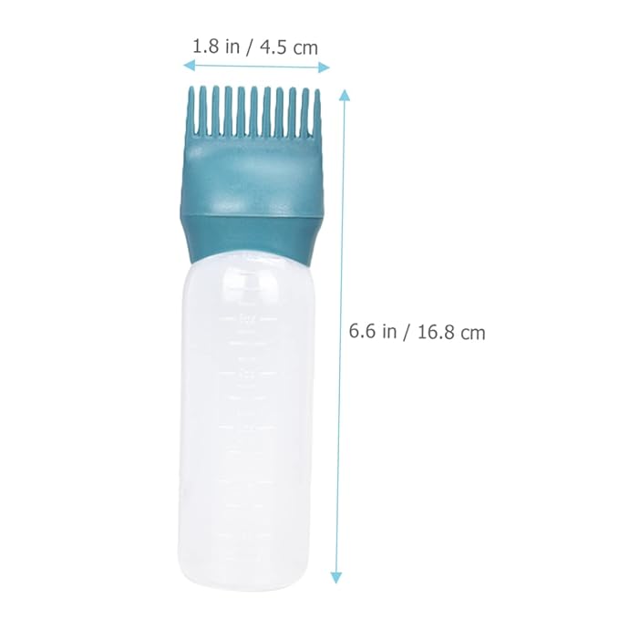 4pcs Hair Oiling Bottles Comb Hair Dye Applicator for Easy Coloring Includes Graduated Scale for Hairdressers and Stylists Deep