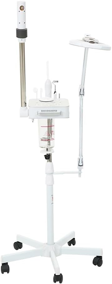 Facial Ozone Steamer 4 in 1 with Magnifying LED Light, High Frequency and Galvanic Aroma Therapy by SKINACT