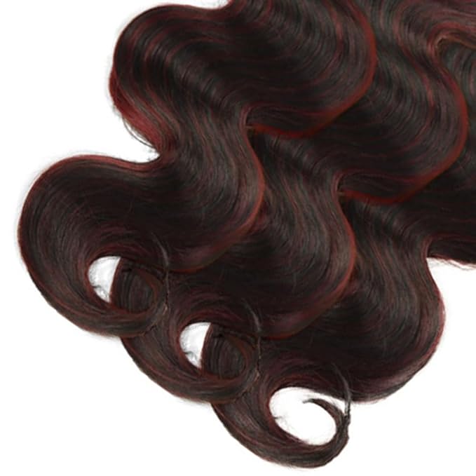 99j Human Hair Bundles Burgundy Body Wave Bundle Grade 8A Brazilian Virgin Remy Hair 3 Bundles 14 14 14 Inch Double Weft Real P1B99j Hair Weave 300g