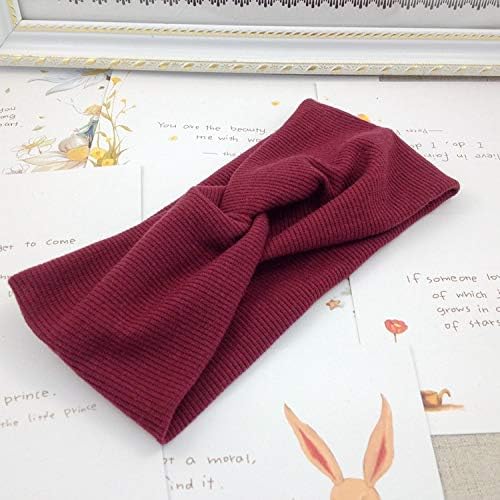 DRESHOW 8 Pack Headbands for Women Yoga Knotted Headbands Elastic Criss Cross Hair Accessories Sports Head Wrap Non Slip