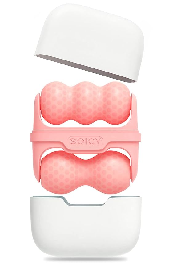 Ice Roller Double Ended, Ice Roller for Face & Eye Puffiness Relief, Ice Face Roller Massager for Migraine Pain, 2 in 1 Facial Ice Roller Skin Care Tool for Whole Body Minor Injury Cold Compress