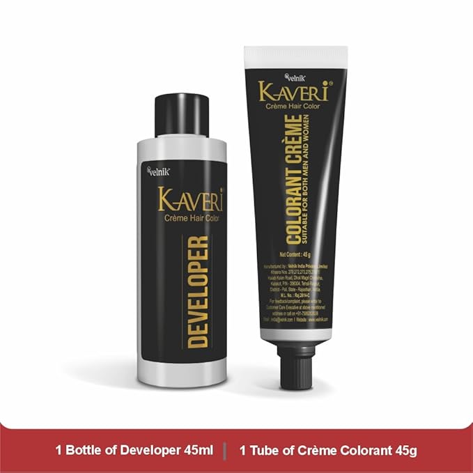Kaveri Creme Hair Color Permanent Hair Dye Color - With Improved Creme Formula for Gray Coverage Ammonia Free Hair Color Dye for Rich Bright Long lasting (Flame Red, 3.04 Fl Oz) - Pack Of 3