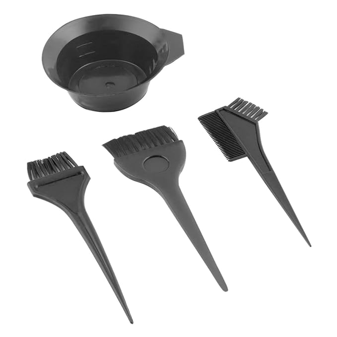 Hair Coloring Dyeing Kit Hair Dye Color Brush Comb Mixing Bowl Styling Tools for Salon 4PCS
