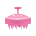 HEETA Scalp Massager Hair Growth, Soft Silicone Scalp Scrubber Shampoo Brush for Exfoliation, Dandruff Removal Head Massage Stress Relax, Wet & Dry Use for Thick Thin Curly Hair Care, Cherry Pink