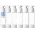 LONGWAY 3.4 Oz 100ml Clear Airless Cosmetic Cream Pump Bottle Travel Size Dispenser Refillable Containers/Foundation Travel Pump Bottle for Shampoo (Pack of 6)