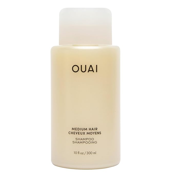 OUAI Medium Shampoo - Hydrating Shampoo with Coconut Oil, Babassu, Kumquat Extract and Keratin - Strengthens, Nourishes and Adds Shine - Paraben, Phthalate and Sulfate Free Hair Care Products (10 Oz)