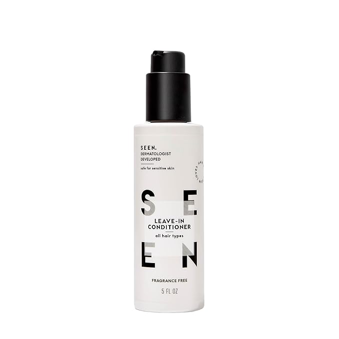 SEEN Leave-In Conditioner, Fragrance Free - Leave-In Hair Conditioner & Heat Protectant Spray- Detangles & Hydrates- Formulated without Parabens, Sulfates or Phthalate