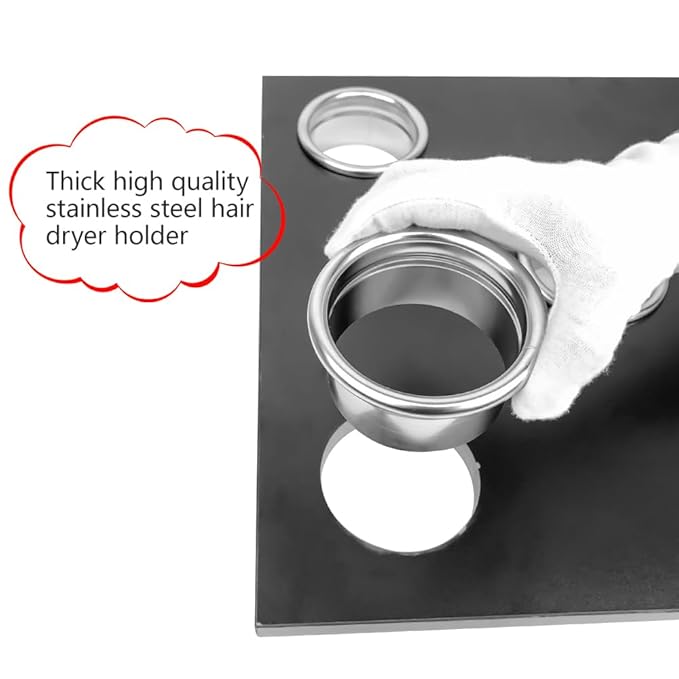 3.0 Inch 3pcs Open Hair Styling Dryer Appliance Tools Holder Tube Package Salon Station Hair Dryer Organizer Holder Tube