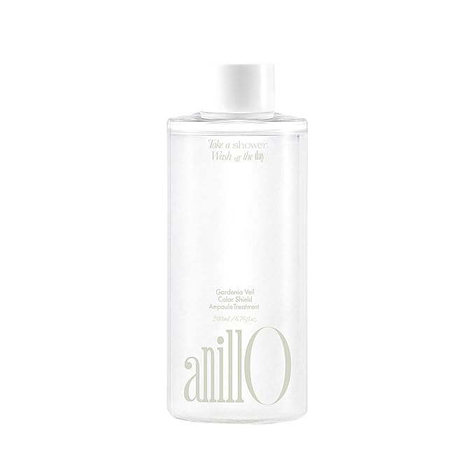 ANILLO Gardenia Veil Color Shield Ampoule Treatment – Shine-Boosting Hair Mask for Color-Treated Hair – Protein & Amino Acid Complex, Daily Use, Silicone-Free, 200 ml / 6.76 fl oz