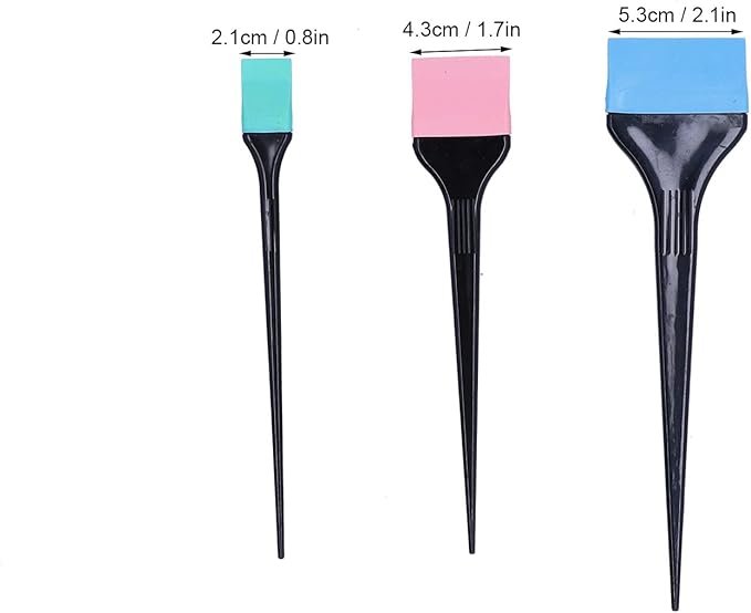 ZJchao Hair Dye Applicator Brushes, 6pcs Silicone Hair Dye Brush Soft Hair Coloring Kit for Home Barber Shop Salon Hair Bleach Tinting Diy Tool Hair Treatments Coloring Brush Set Hair