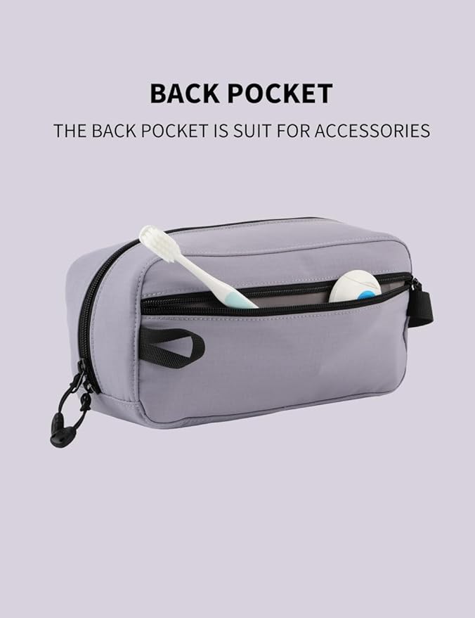 GOX Small Travel Toiletry Bag, Dopp Kit Case For Men, Multifunction Cosmetics Organizer Pouch (Lavender Purple)