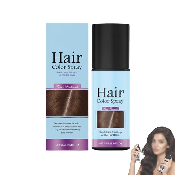 Temporary Root Touch Up Spray,Temporary Root Touch Up Hair Color Spray,Instant Covers Grey Hair (Light Brown)