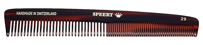 #29 Handmade Wide Narrow Tooth Comb Tortoise Havana Acetate Thick Coarse Curly Thin Fine Straight Hair Detangling Parting Grooming Teasing Hair Styling Hairdresser Barber Hairdressing Wet Dry