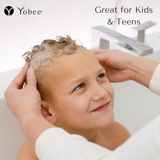 Yobee Naturally Rebalancing Shampoo | Dry, Flaky & Itchy Scalp Care with Para Probiotics, Organic Honey & Turmeric, Vitamin B12 & Oat Extracts | Dandruff & Psoriasis Relief (3 Bottles)