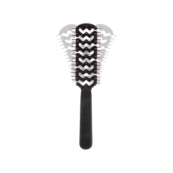 Cricket Static Free Fast Flo Flex Vent Hair Brush - Quick Drying, Detangling, and Styling - Anti-Static Bristles for Frizz-Free Blowouts, Ideal for All Hair Types