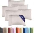 Queen Pillow Cases Set of 6 - Ultra Soft Hotel Quality Pillowcase Covers - Comfy, Cozy & Wrinkle Free - Shrink, Stain & Fade Resistant - Machine Washable Pillow Protectors - 6 Piece Set - Light Grey