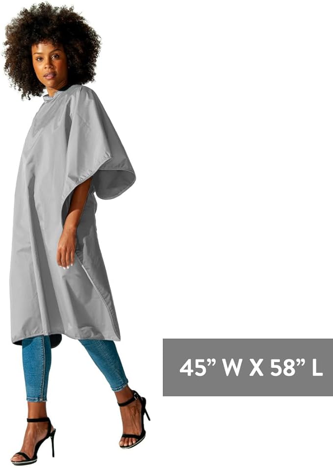 Betty Dain Hands-Free All-Purpose Bleach Proof Cape, 45" W x 58" L, Chemical, Color, Waterproof Polyester, Machine Washable