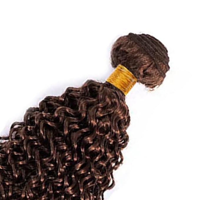 26 Inch Chocolate Brown Kinky Curly Bundles Color 4 Human Hair Bundles Niegmeag Unprocessed Brazilian Virgin Remy Hair Extensions 100g/Pc