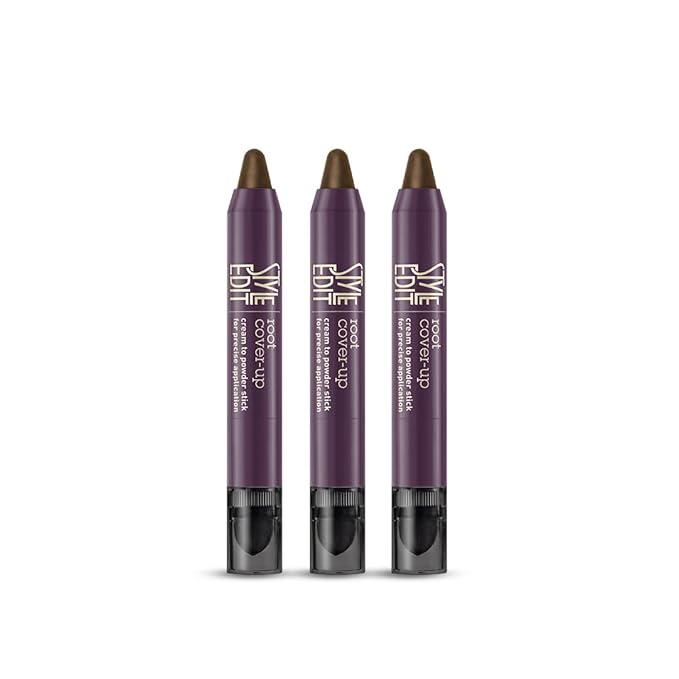 Style Edit Root Touch Up Stick | Temporary Hair Color for Gray Roots and Thinning Hair | Salon-Quality, Transfer-Resistant Hair Concealer | Medium Brown, 0.11 oz
