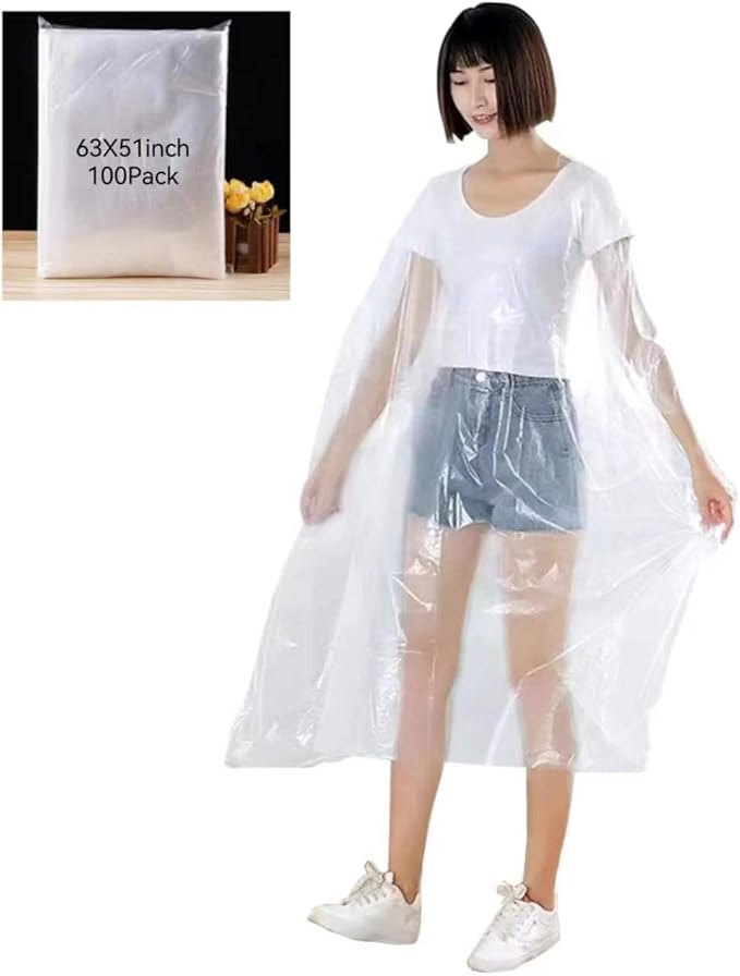 Disposable Barbershop Capes, Hair Cutting Capes 100 pcs 63 in x 51 in, Professional Waterproof Haircut Cape, Salon Cape For Hair Dye Washing