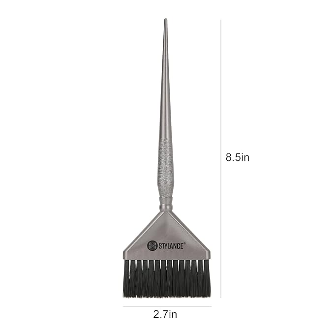 3 Pieces Hair Color Brush Kit, Balayage Tint Brush, Soft Bristles- Hair Dyeing Brushes, for Salon Hairdresser (Silver)