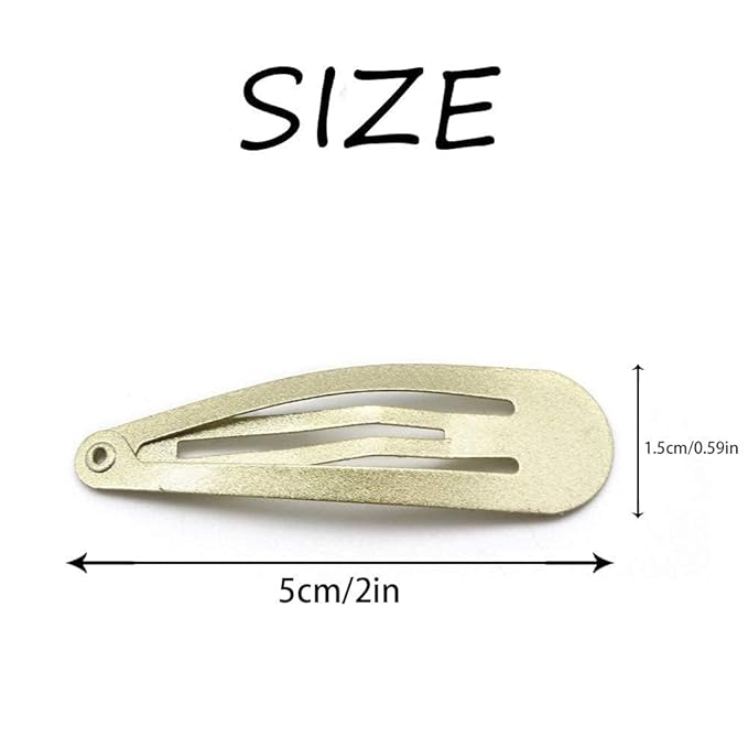 Dofash 12PCS Snap Hair Clips For Women-Non Slip & Metal Hair Barrettes, 5cm 2'' Small Clips For Thin & Fine Hair,Blonde