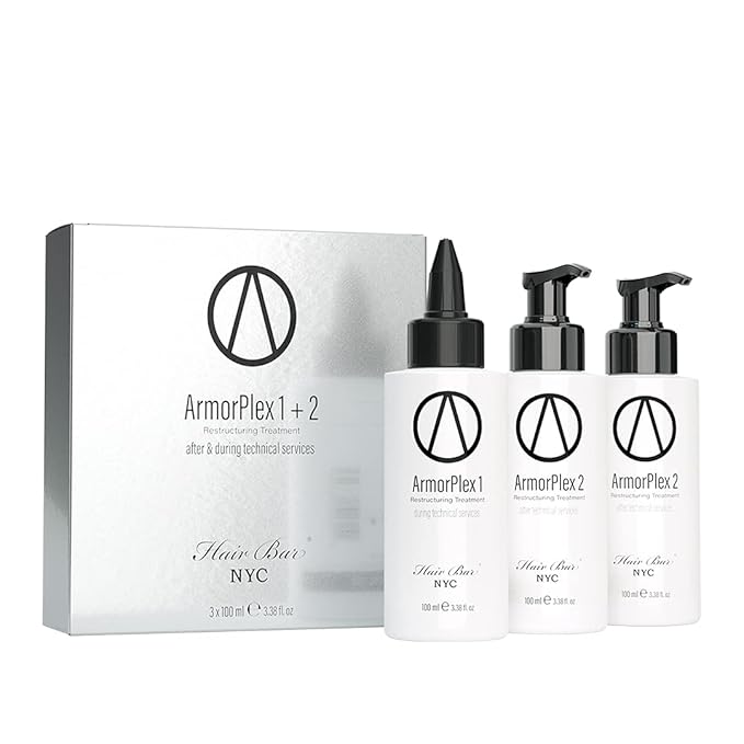 Armor Plex Restructuring Treatment Kit (Set of 3) - Instantly Protect and Repair Hair From Bleaching, Coloring, Perm and Relaxer Application (For All Hair Types) Made in Italy - 3.38oz / 100ml