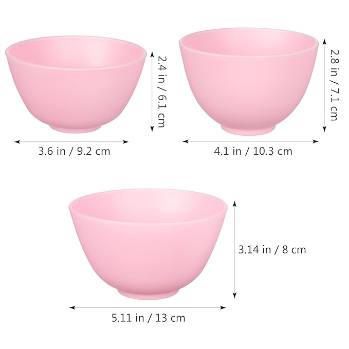 Facial Mask Mixing Bowls, Silicone DIY Face Mask Bowls for Hair Treatments and Oils, Cosmetic Beauty Tool for Home Salon Spa Face Skin Applicator