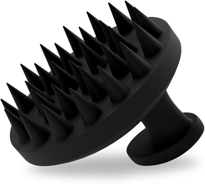 SXNSE - Revive Silicone Scalp Massager, Jet - Manual Hair & Scalp Scrubber for Dandruff, Buildup, Itch, & Hair Growth - Soft Exfoliating Silicone Bristles for Wet & Dry Hair, Flake-Free Finish