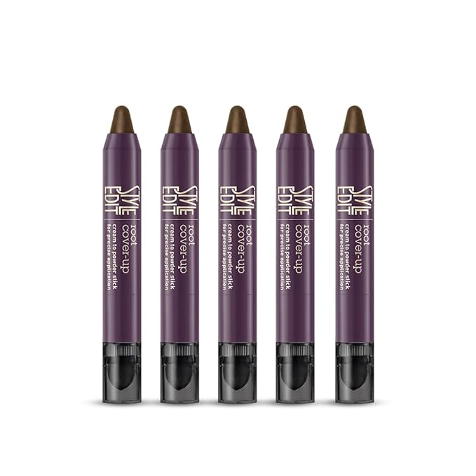 Style Edit Root Touch Up Stick | Temporary Hair Color for Gray Roots and Thinning Hair | Salon-Quality, Transfer-Resistant Hair Concealer | Medium Brown, 0.11 oz